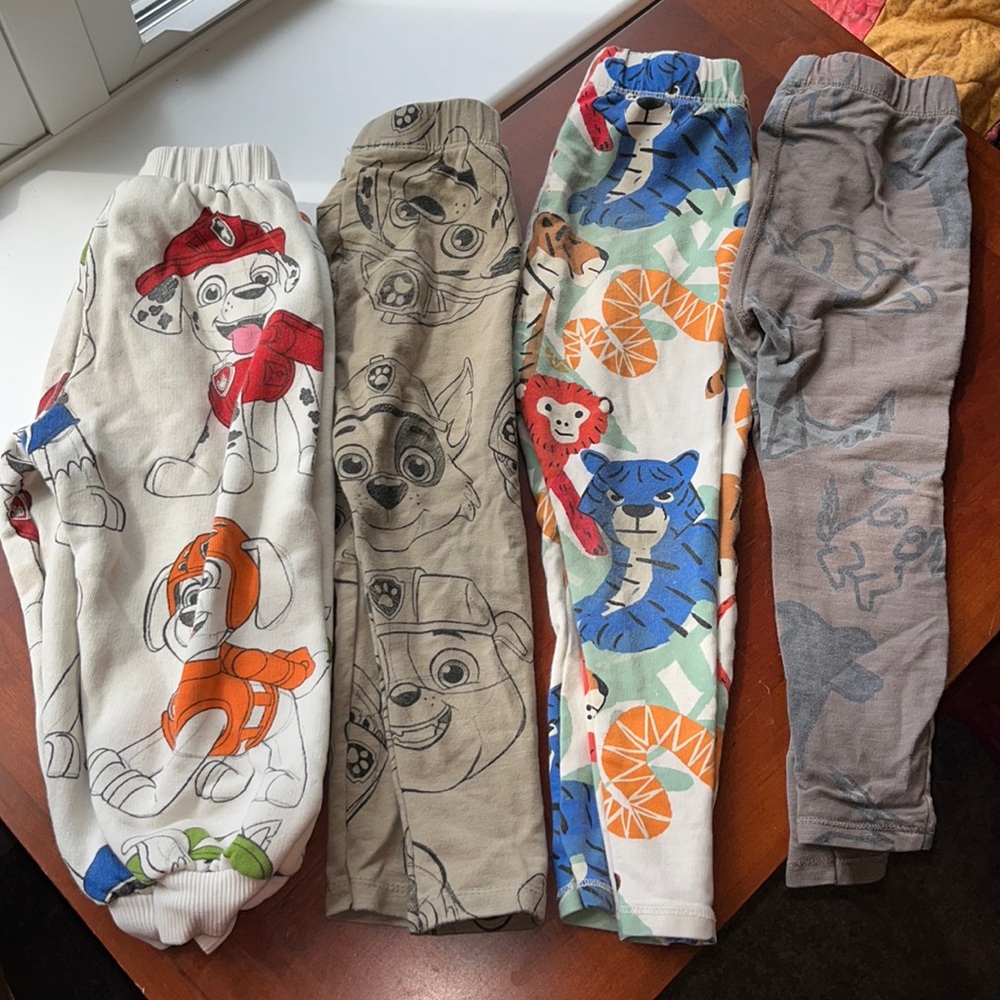 Lot of 4 zara kids bottoms